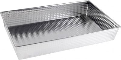 Inmet rechthoekige cakevorm bakvorm 36 x 25 x 6 cm - Te gebruiken voor hartig en zoet - Zilver