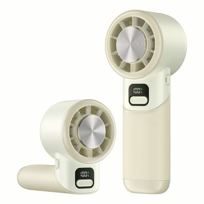 SnelShoppen - Handheld Turbo Fan met 11U Standby, USB Oplaadbare Persoonlijke Ventilator, Opvouwbare Mini Ventilator met 5 Snelheden, Draagbare Handve