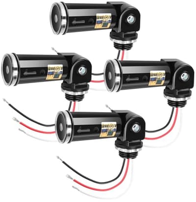 4x Lichtsensor Buiten - Fotocel voor Buitenverlichting - IP65 Waterdicht - Automatische Schakelaar