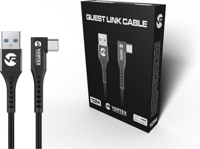 VORTEX VR 10 m USB-A naar Meta Quest Link-kabel voor Quest 3 / Quest 3S / Quest 2 – 5 Gbps USB 3.2 PC-VR-data- en oplaadkabel