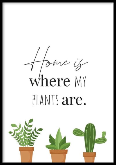 Poster Plants - 30x40 cm - Home poster - WALLLL