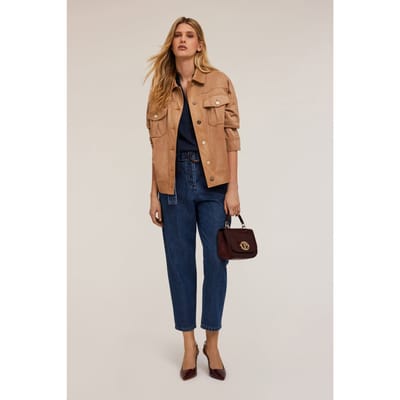 Motivi Balloon Fit Jeans With Lyocell Blend Belt Blue Größe: 32 | Hosen Outlet | Damen | Blau