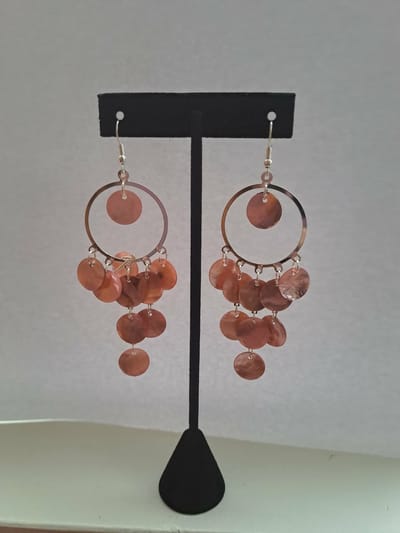 Oorbellen met muntjes rose | Oorbellen | Muntjes | Feest