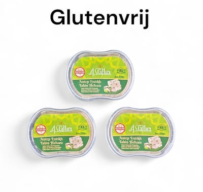 Abdurrahman Tatlici Pistache Tahini Halva 3x350g – Glutenvrij & Zonder Toevoegingen - Antep Fıstıklı Tahin Helva – Glutensiz & Katkısız - Pistachio Tahini Halva – Gluten-Free & Additive-Free