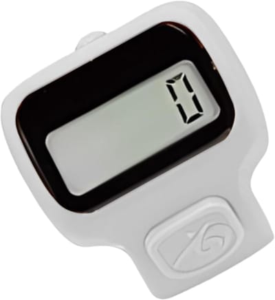 Digitale Teller - Vingerteller Clicker - Activiteiten Tellen - Geïntegreerd LED Licht - 9 x 5 x 3 cm - Wit