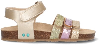 BunniesJR 226415-794 Meisjes Platte Sandalen - Beige - Imitatieleer - Klittenband