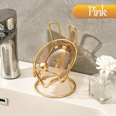Creatief Ontwerp Konijnvormige Zeepbakje Elegante Smeedijzeren Zeepbakje Afdruiprek Badkamer Douchebenodigdheden