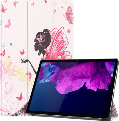 Hoesje - Geschikt voor Lenovo Tab P11 - Dun & Stevig - Hardcover Book Case - Trifold Bookcase Hoes - Hard Cover - Tablethoes - Elfje