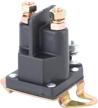 Startsolenoid Universeel - Magneetventiel Grasmaaier - Motor Starten - 12 Volt 3-polig - 7.2 x 7.1 x 7.1 cm - Zwart