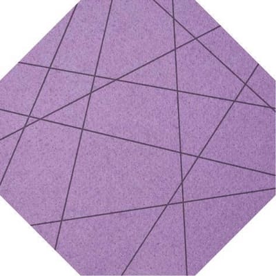 8-Hoek lijnen vilt onderzetters - Lila - 6 stuks - 9,5 x 9,5 cm - Tafeldecoratie - Glas onderzetter - Cadeau - Woondecoratie - Woonkamer - Tafelbescherming - Onderzetters Voor Glazen - Keukenbenodigdheden - Woonaccessoires - Tafelaccessoires