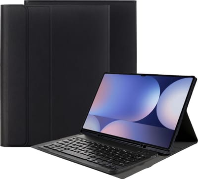 Cazy tablet Hoes met Toetsenbord geschikt voor Samsung Galaxy Tab S10 Ultra / Tab S9 Ultra 14.6 inch - QWERTZ Bluetooth Keyboard Case - Zwart