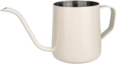 Dailygoods- Gieter 250ML Wit - Mini Gieter - Gieter voor Kamerplanten - Gieter met Lange Uitloop - Teflon - Lichtgewicht 160 gram - Bloemengieter
