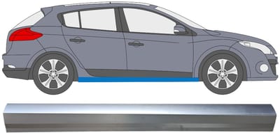 Reparatie dorpel voor Renault Megane III 2008-2016 / Rechts