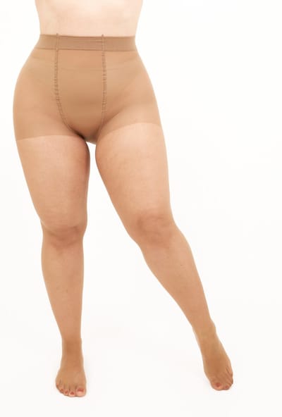 GIULIA Panty - Mollie 20 - Grote Maten - Plus Size - Maatje Meer - Zijde Glans - Korte Benen - 20 Den - 1XL - Caramel