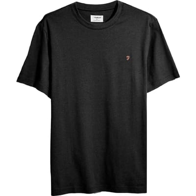 Farah Heren Logo Regular T-Shirt (Zwart)