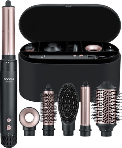Soosia 6-in-1 Airstyler - Fohn & Krultang - Haardroger - Multistyler - Fohnborstel & Krulborstel - Hairwrap - Warmteborstel – Stijlborstel