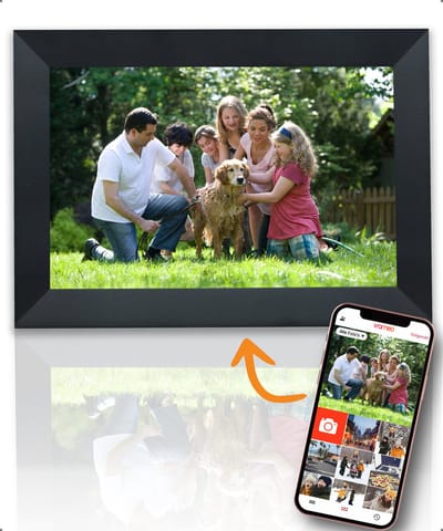 Pora&Co - Digitale fotolijst met WiFi en Frameo App - 15.6 inch - Pora – HD+ -IPS Display – Zwart - Micro SD – Touchscreen