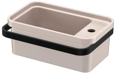 FugaFlow Eccelente Pietra Fonteinset - 45x27cm - 1 kraangat - keramiek - handdoekbeugel - mat roze