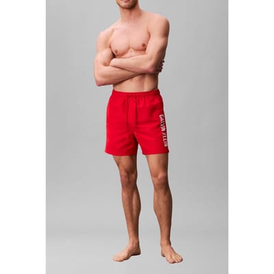 Calvin Klein Medium Drawstring Swim Trunk Aged Redwood Taglia: M | Pantaloncini da bagno Outlet | Uomo | Marrone
