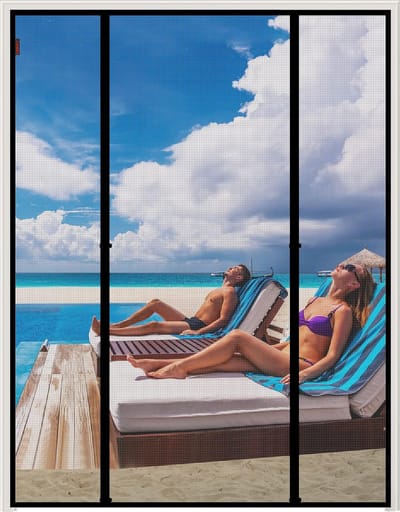 Vliegengaas voor deur, magnetisch, 190 x 220 cm, vliegengaas voor deur met magneetsluiting, zonder boren, magneetgordijn voor balkondeur, kelderdeur en terrasdeur, eenvoudige