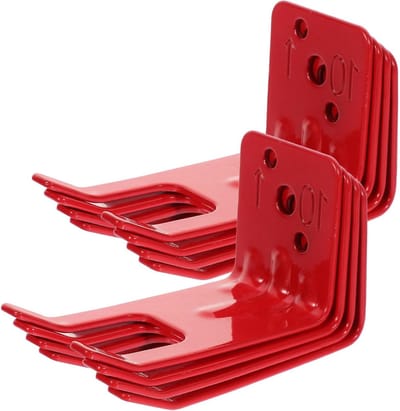 Brandblusserhouders - Wandbeugels Brandblusser - Veilige Bevestiging - Universele Compatibiliteit - 9 x 5 x 4.5 cm - Rood