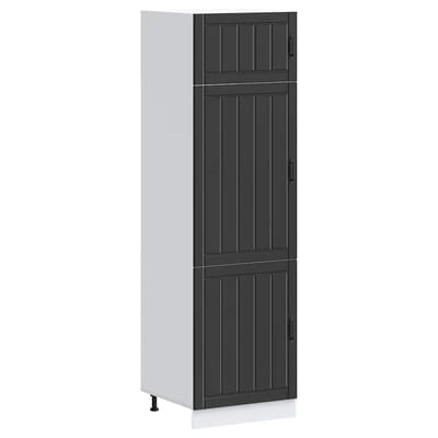 vidaXL - Keukenkast - Lucca - bewerkt - hout - zwart