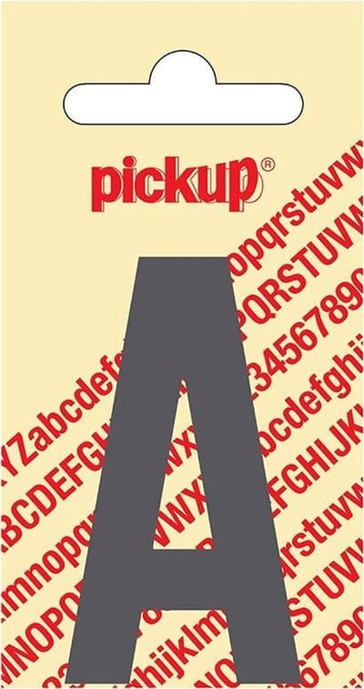 Pickup plakletter Nobel 60 mm grijs A