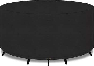 Tuintafel hoes - Ronde tuintafel hoes - meubelhoezen - Waterdichte meubelhoes - 1 stuk - zwart - 210D Oxford-doek -meubelafdekkingen - 120x75 cm - ronde meubelhoes - Topkwaliteit beschermhoes -Beschermhoes voor tuinmeubelen