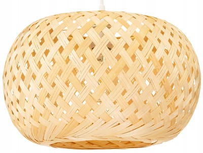 Bamboe Hanglamp Wit Boho 35cm - Natuurlijk en Stijlvol
