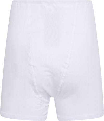 Heren sportbroek met gulp M3400 - Klassiek senioren ondergoed - 100% katoen - S - Wit