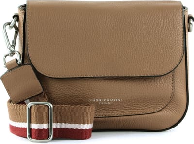 GIANNI CHIARINI Leren Schoudertas Crossbody Bag Cammello Lichtbruin