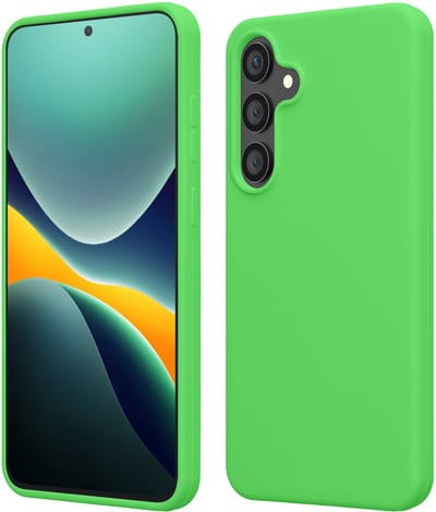 kwmobile telefoonhoesje geschikt voor Samsung Galaxy S24 FE - Hoesje met siliconen coating - Smartphone case in limoengroen
