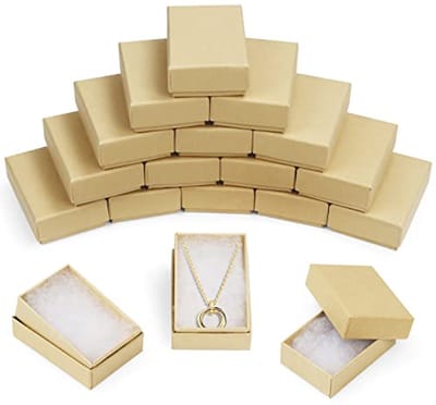 Hobby Juwelen Dozen - 100 Stuks - Bruine Dozen voor Sieradenverpakking en Presentatie
