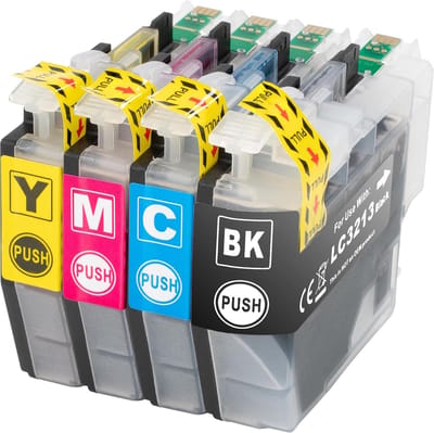 Boxstuff Inkt geschikt voor Brother LC3213 - Multipack Zwart en Kleur - Compatibel met Brother DCP-J772DW / DCP-J774DW / MFC-J890DW / MFC-J895DW Printers