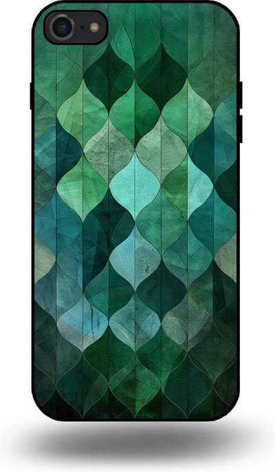 Smartphonica Telefoonhoesje geschikt voor iPhone 7/8 met groene bladeren opdruk - TPU backcover case green leaf design - Groen geschikt voor Apple iPhone 7;Apple iPhone 8