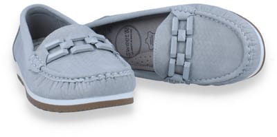 Mode-mania Dames Mocassin Grijs | Beige | Maat: 39