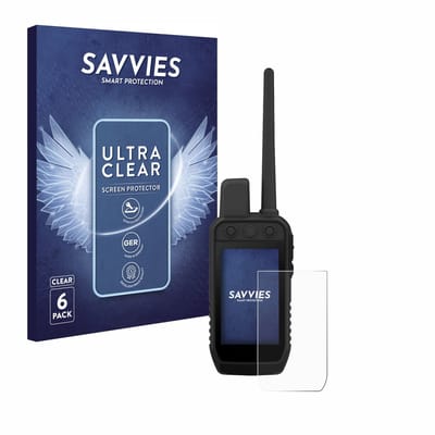 Savvies - Screenprotector voor Garmin Alpha 300 K - Folie Beschermfolie transparant 6 Stuks