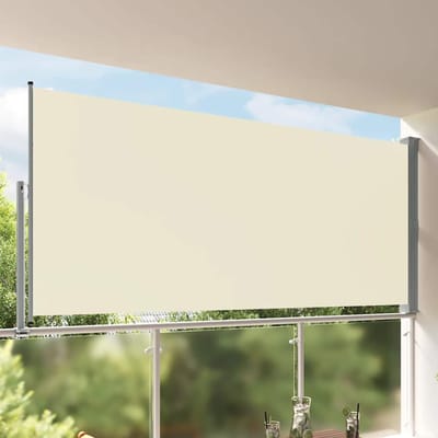 vidaXL - Tuinscherm - uittrekbaar - 160x300 - cm - crèmekleurig