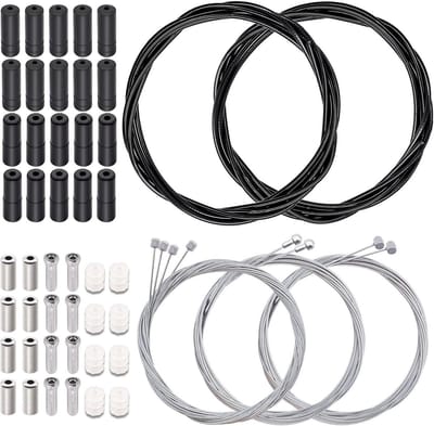 Fiets Kabel Set - Rem en Schakel - Fiets Reparatie - Universele Kit - Compleet Pakket - Zwart