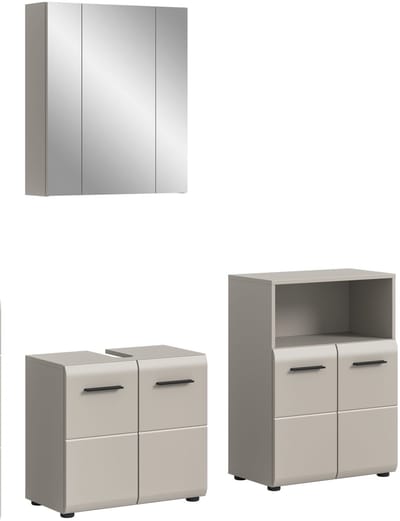 Badcombinatie Kasjmier 135 cm - Moderne badkamer kast met spiegels - Hoogwaardige opbergoplossing