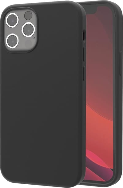 Azuri Apple iPhone 12 Pro Max hoesje - Siliconen backcover - Zwart