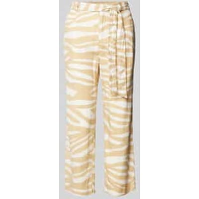 Wide leg linnen broek met verkort model