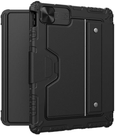 Nillkin, Hoesje geschikt voor iPad Air 4 / 5 / Pro 11 - Bumper Toetsenbordhoes Verlicht & Anti-Shock, Zwart