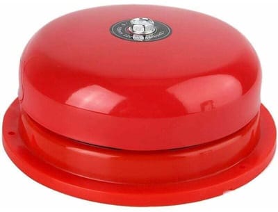 Elektrische bel van roestvrij staal met een geluidssterkte van 100 dB, 6 inch (15 cm) interne slag, geschikt voor brandalarmen, noodevacuatie, school- en treinstationalarmen (24V).