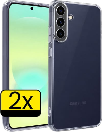 Hoesje - 2 Stuks - Geschikt voor Samsung Galaxy A37 - Sterk & Shockproof - Case Siliconen - Back Cover - Telefoon Hoes - Telefoonhoesjes - Transparant
