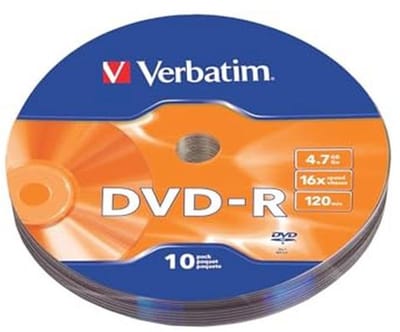 DVD-R 16X 4,7 GB/120 Minuten Schijf - 10 Stuks