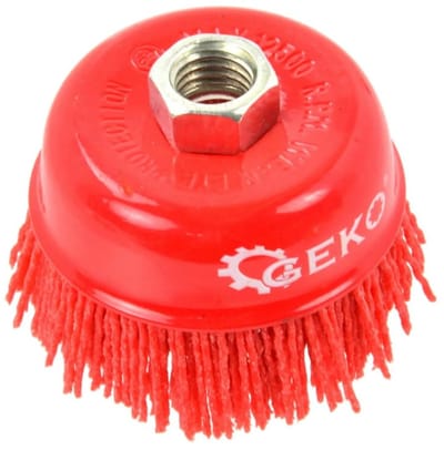 GEKO Nylon filament borstel - 75 mm - M14 draad - Niet-vonkend - Duurzaam staal