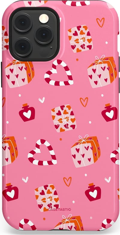 Casetastic Hoesje Geschikt voor Apple iPhone 12/12 Pro Magsafe - Stijlvolle Beschermende Duo-layer Case - Zoete Liefde Roze