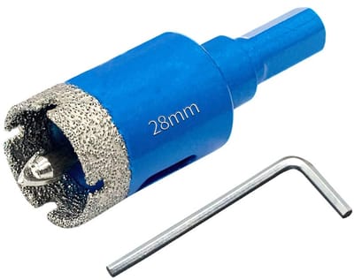 Diamantboor - Gatenzaag Tegel - Precisie Boren - Centrale Puntgeleiding - 28mm - blauw