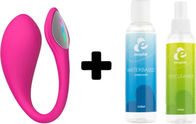 Lovense Lush 4 Vibrerend Eitje Bundel met Easyglide Glijmiddel en Toycleaner - 150 ml